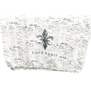 Sur La Table tablecloth Long Table‎ Runner 100% Linen CAFE PARIS White Printed